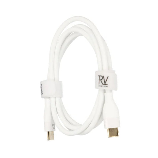 Rvelon Laddkabel USB C till USB C Silikon 60W - 1M Vit image 1