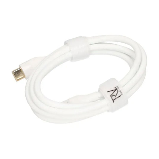 Rvelon Laddkabel USB C till USB C Silikon 240W - 1M Vit image 2