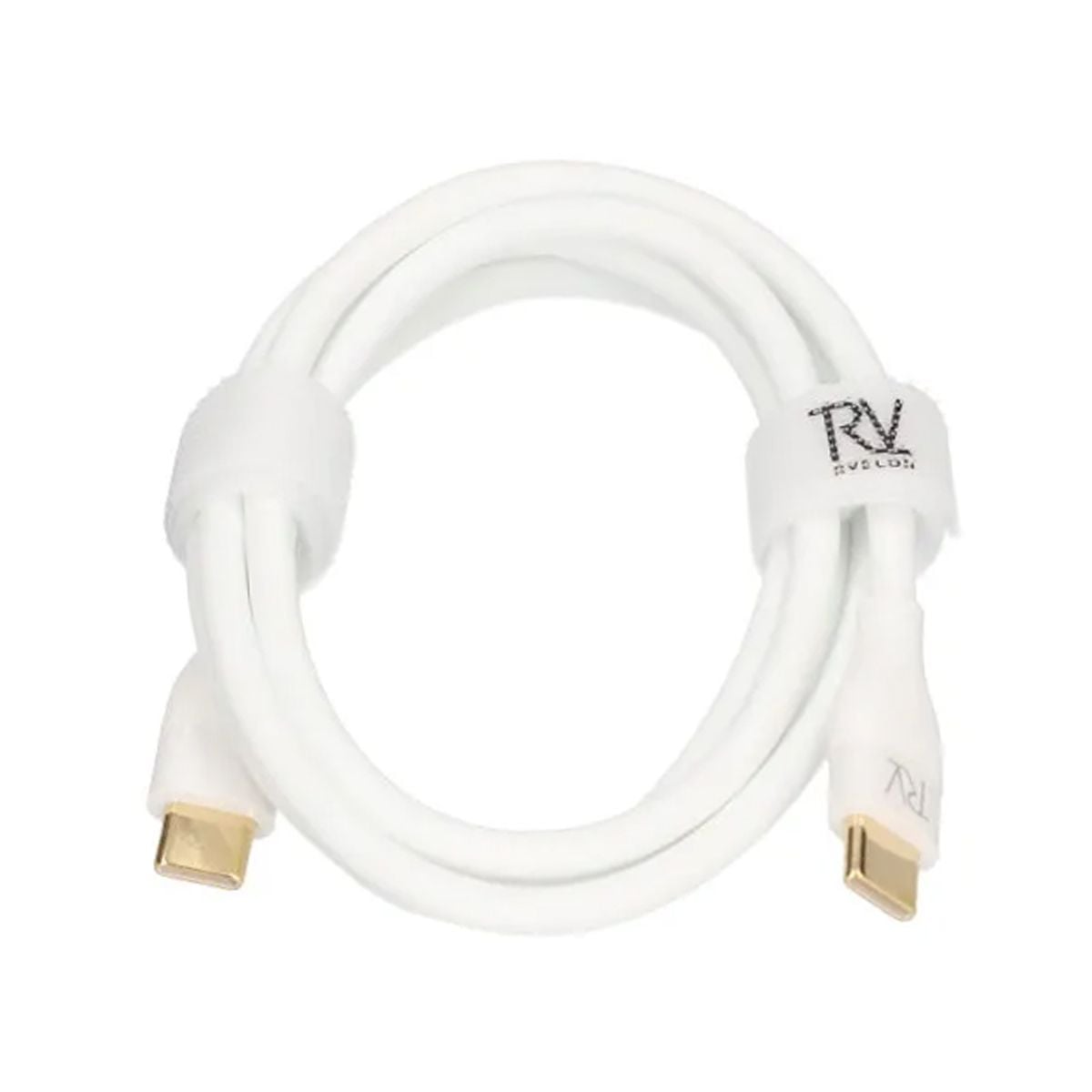 Rvelon Laddkabel USB C till USB C Silikon 240W - 1M Vit image 3