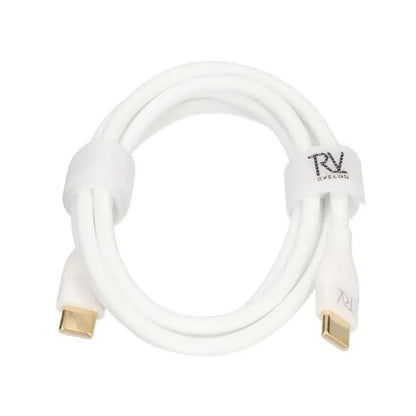 Rvelon Laddkabel USB C till USB C Silikon 240W - 1M Vit image 3