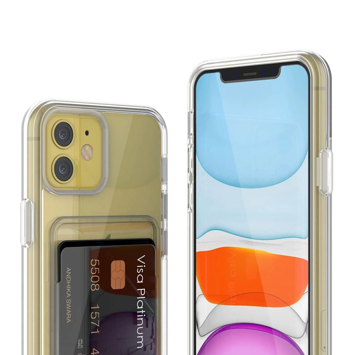 iPhone 11 Mobilskal med Korthållare TPU Rvelon  - Transparent image 2