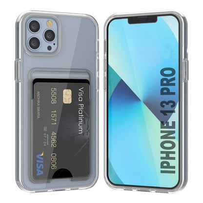iPhone 13 Pro Mobilskal med Korthållare TPU Rvelon  - Transparent image 1