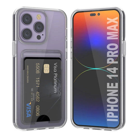 iPhone 14 Pro Max Mobilskal med Korthållare TPU Rvelon  - Transparent image 1