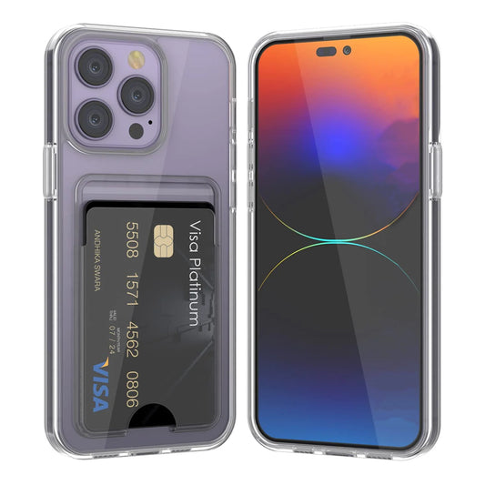 iPhone 15 Pro Mobilskal med Korthållare TPU Rvelon  - Transparent image 1