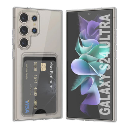 Samsung Galaxy S24 Ultra Mobilskal med Korthållare TPU Rvelon  - Transparent image 1