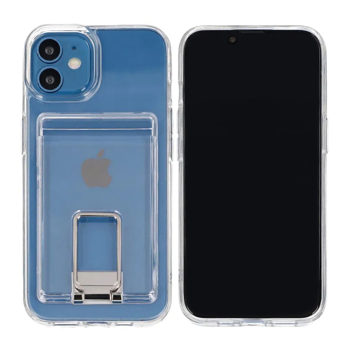 iPhone 11 Mobilskal med Korthållare och Stativ Rvelon  - Transparent image 1