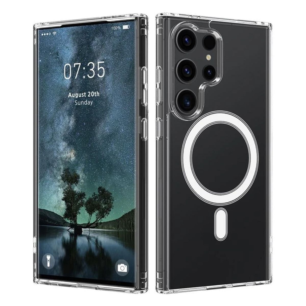 Samsung Galaxy S24 Ultra Mobilskal Hybrid med Magsafe - Transparent image 1