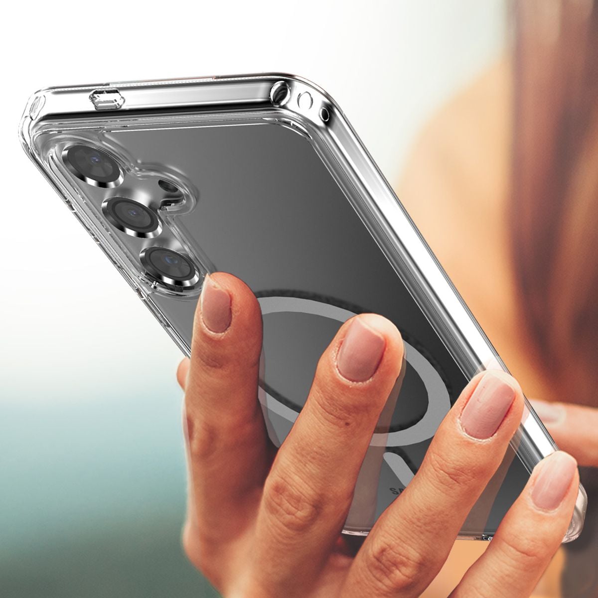 Samsung Galaxy S24 Plus Mobilskal Hybrid med Magsafe - Transparent image 3