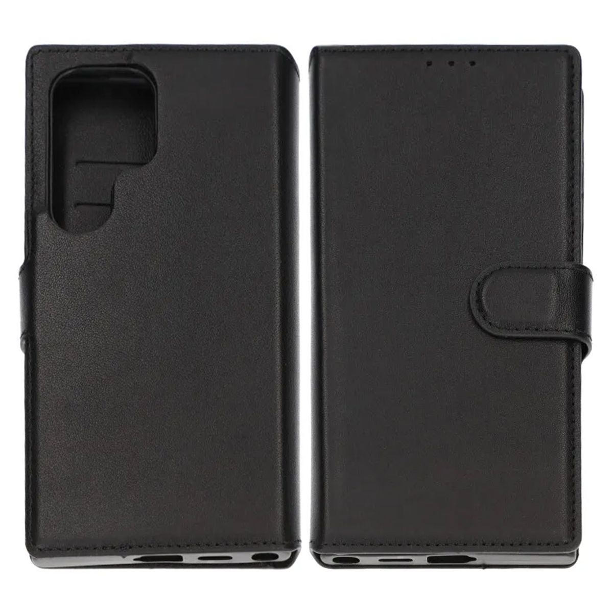 Samsung Galaxy S24 Ultra Plånboksfodral Läder Rvelon - Svart image 1