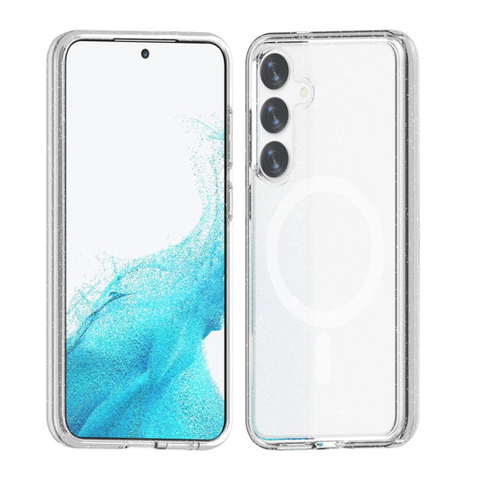 Samsung Galaxy S23 Mobilskal Stöttåligt med Glitter - Transparent image 1