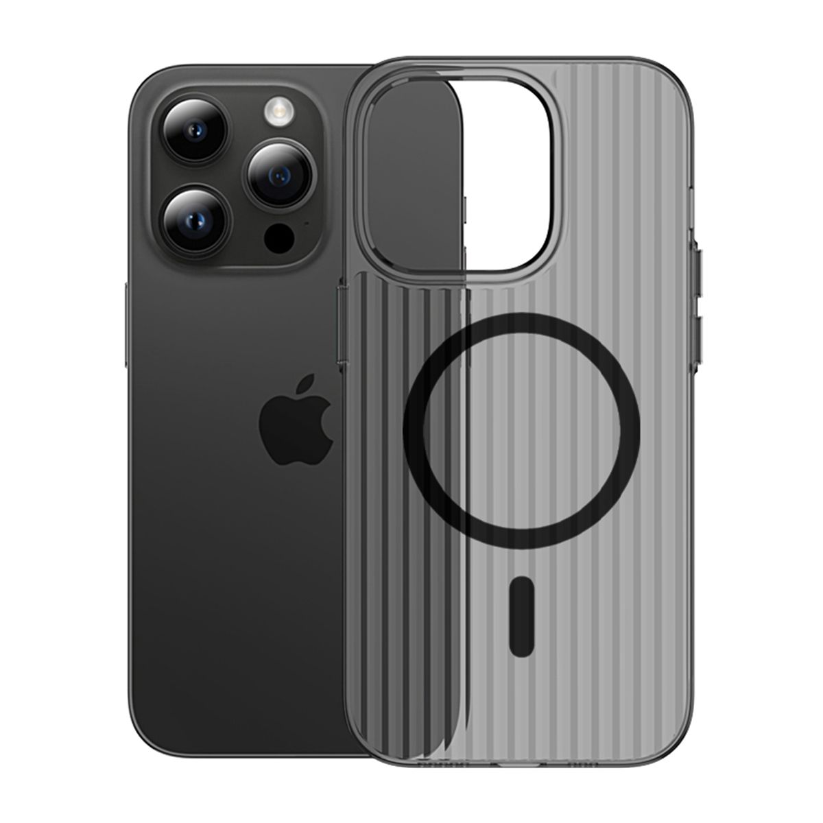 iPhone 12 Pro Max Mobilskal Korrugerad - Svart image 1