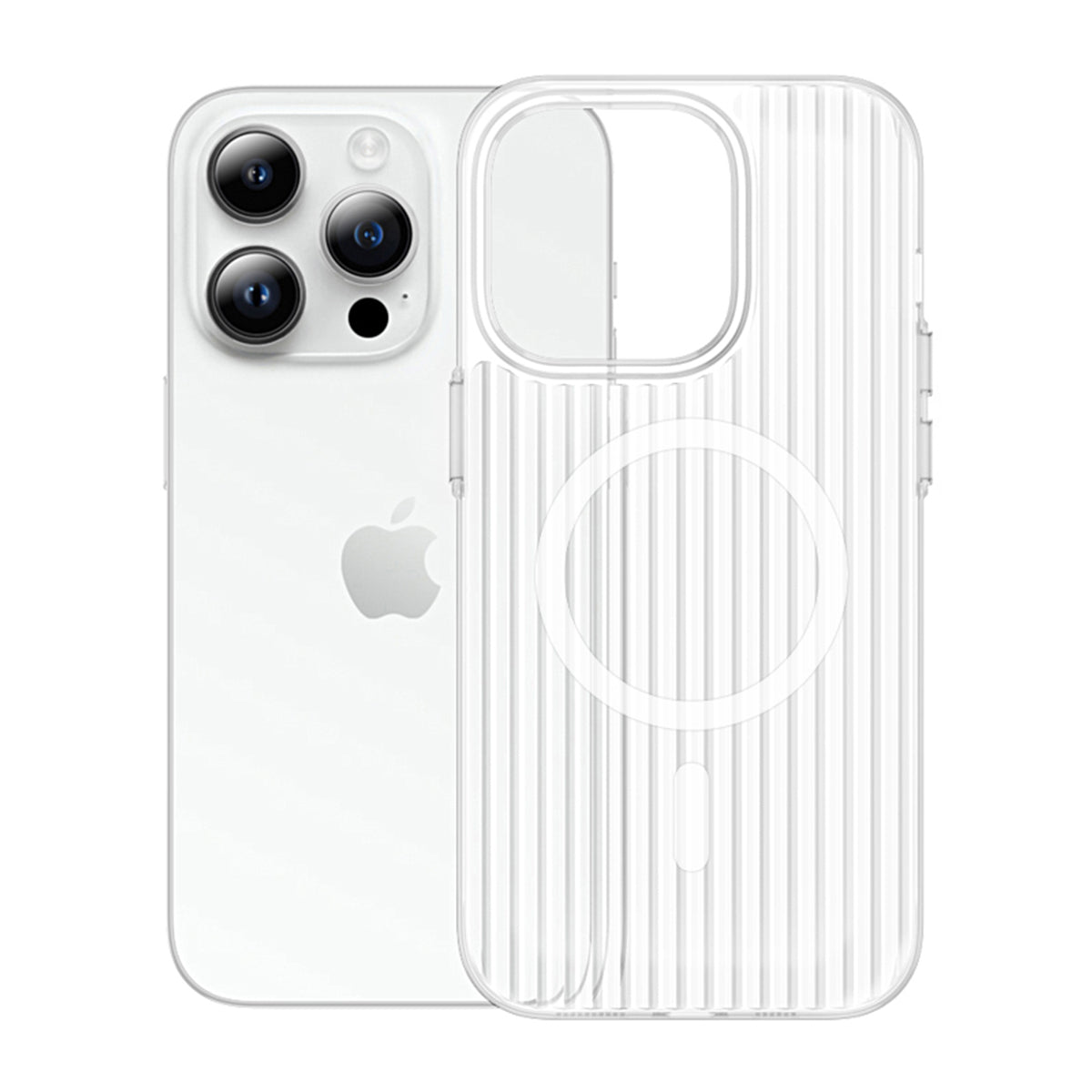 iPhone 14 Pro Mobilskal Korrugerad - Transparent image 1