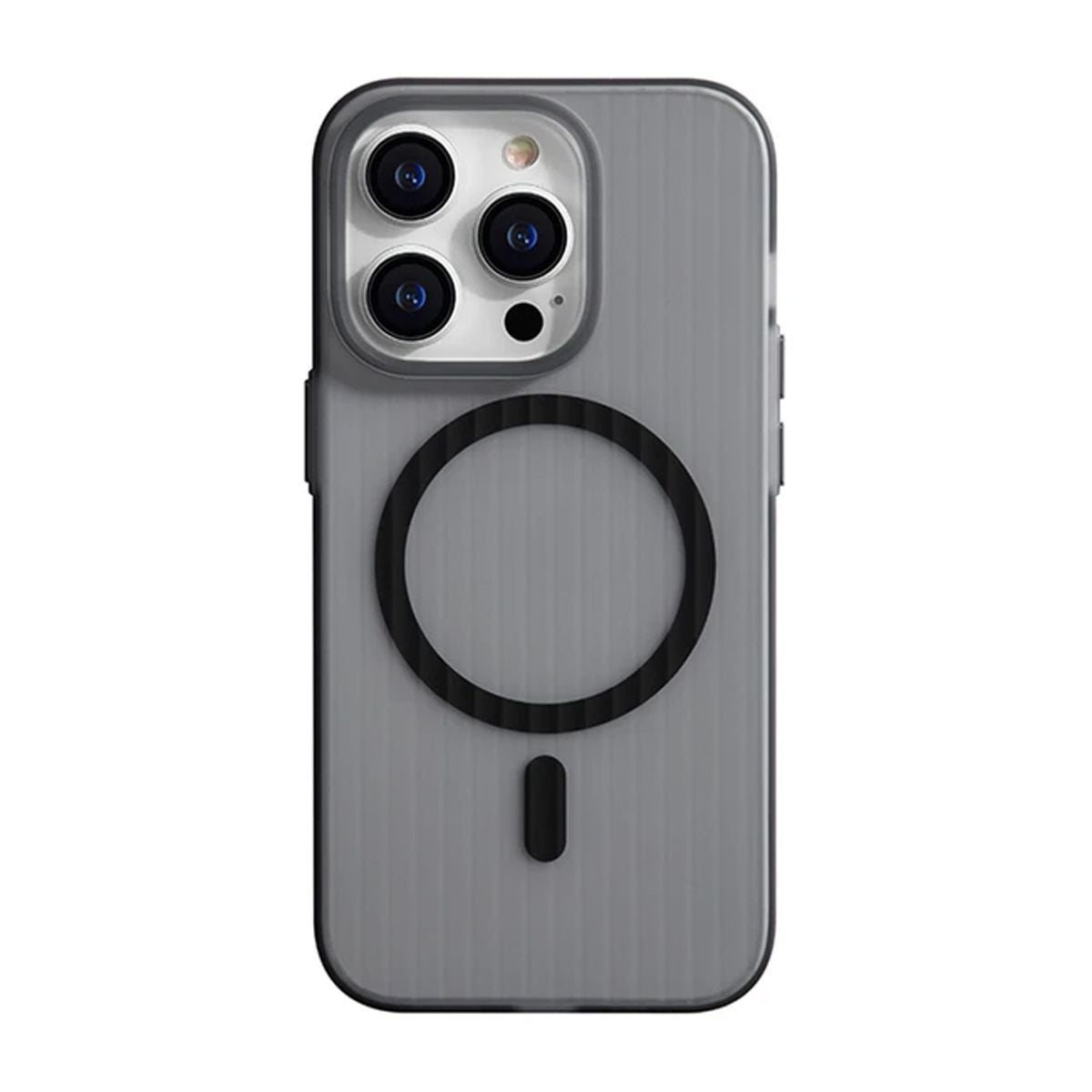 iPhone 15 Pro Max Mobilskal Korrugerad Anti-Halk - Grå image 2