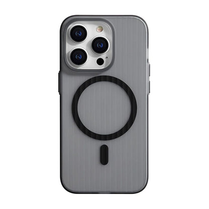 iPhone 15 Pro Max Mobilskal Korrugerad Anti-Halk - Grå image 2