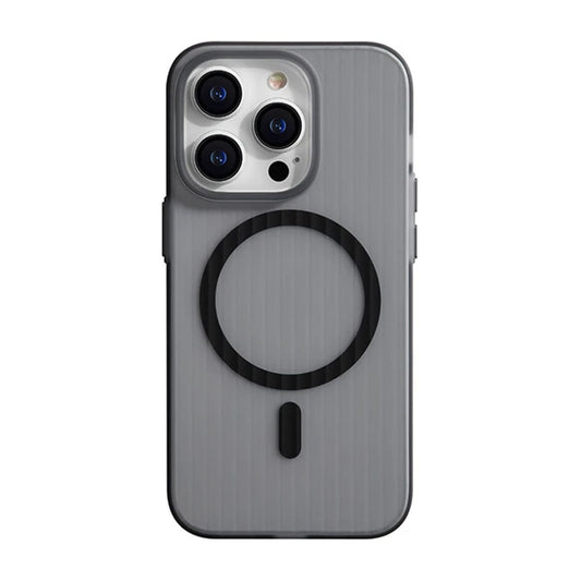 iPhone 15 Pro Max Mobilskal Korrugerad Anti-Halk - Grå image 2