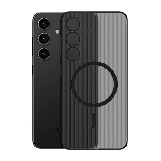 Samsung S24 Plus Mobilskal Korrugerad Anti-Halk - Svart image 1