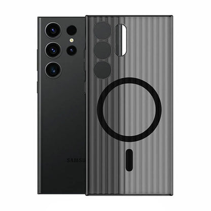 Samsung S24 Ultra Mobilskal Korrugerad Anti-Halk - Svart image 1