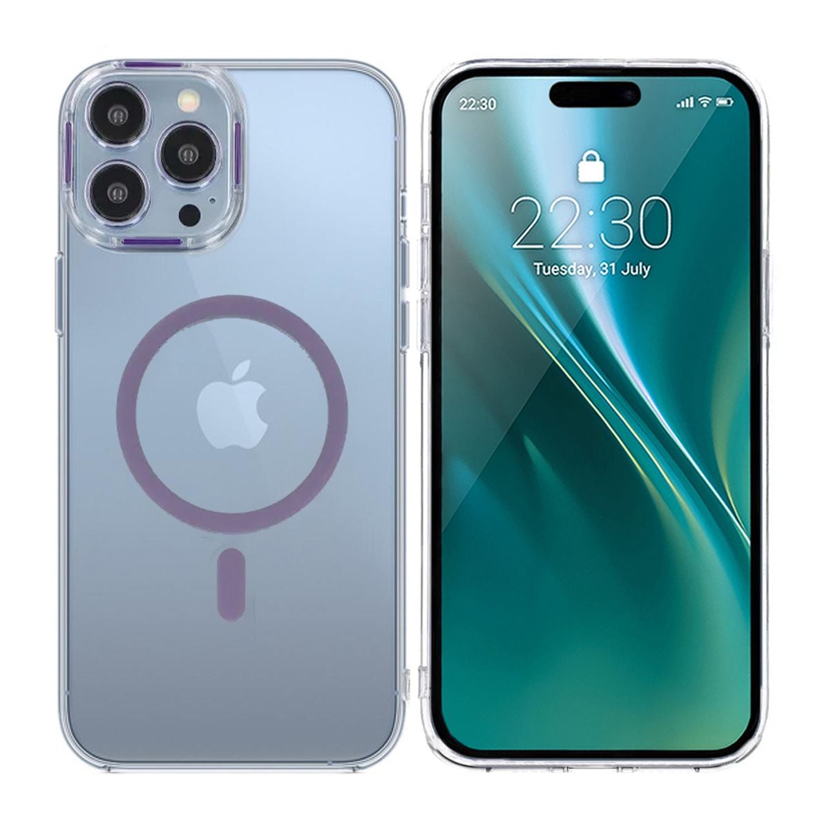 iPhone 14 Pro Stöttålig Mobilskal med Magsafe - Lila image 1