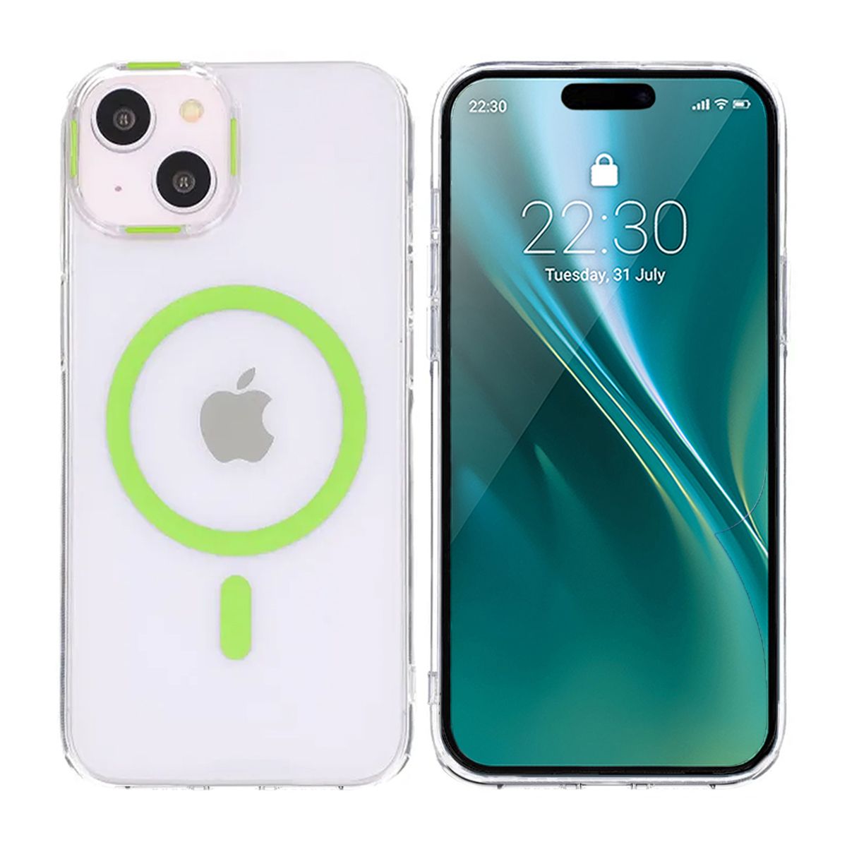 iPhone 15 Stöttålig Mobilskal med Magsafe - Grön image 1