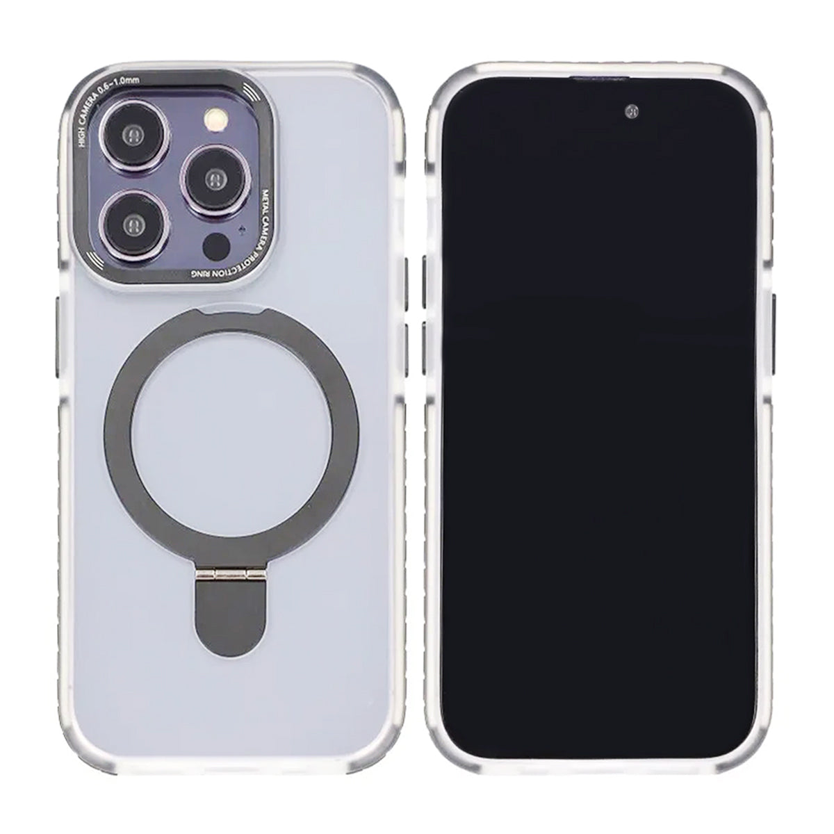 iPhone 15 Pro Mobilskal med Magsafe och Stativ - Grå image 1