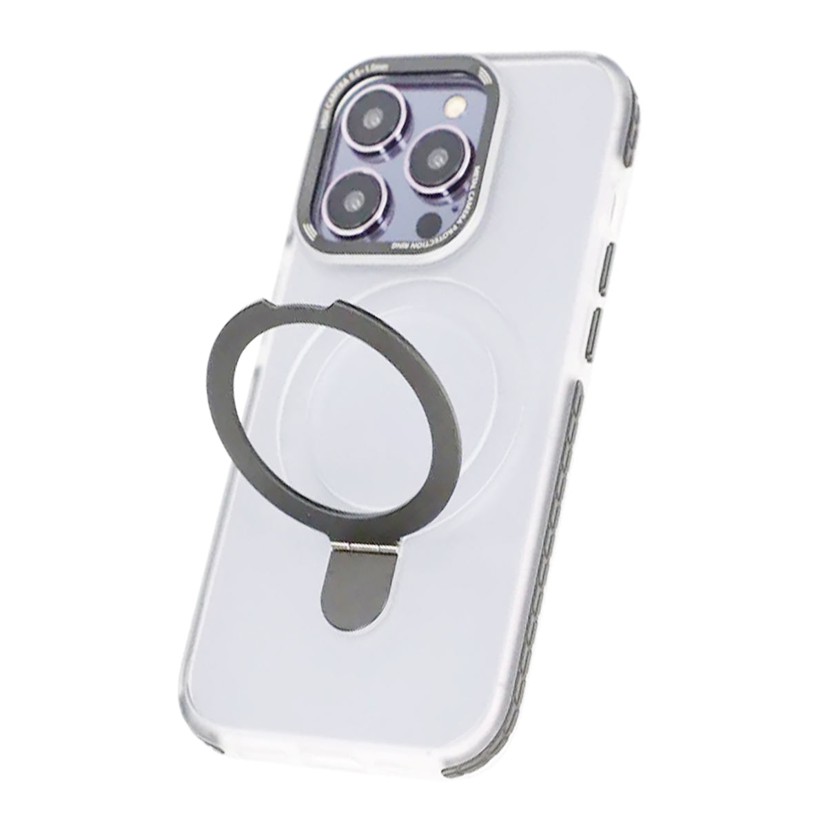 iPhone 15 Pro Mobilskal med Magsafe och Stativ - Grå image 5