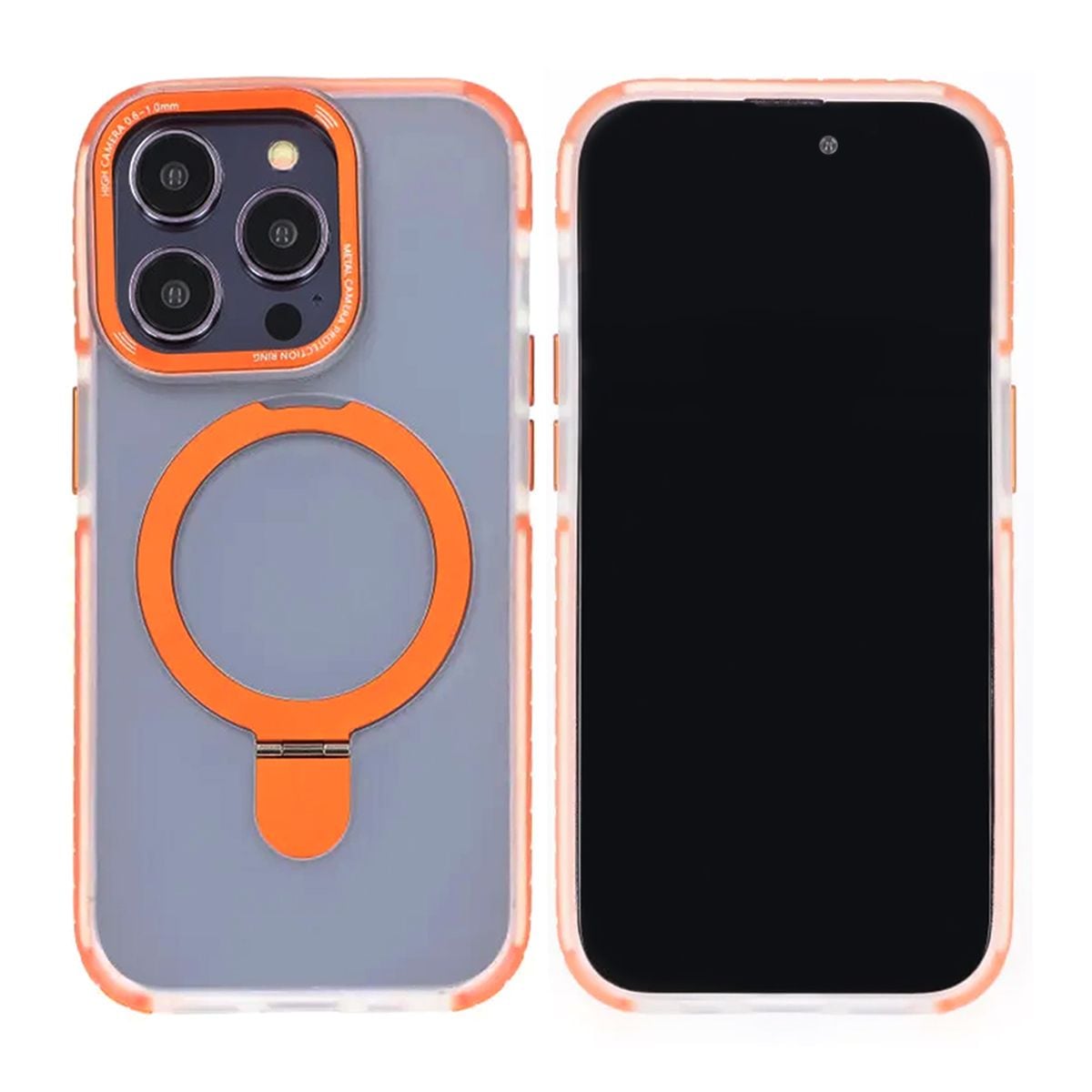 iPhone 15 Pro Mobilskal med Magsafe och Stativ - Orange image 1