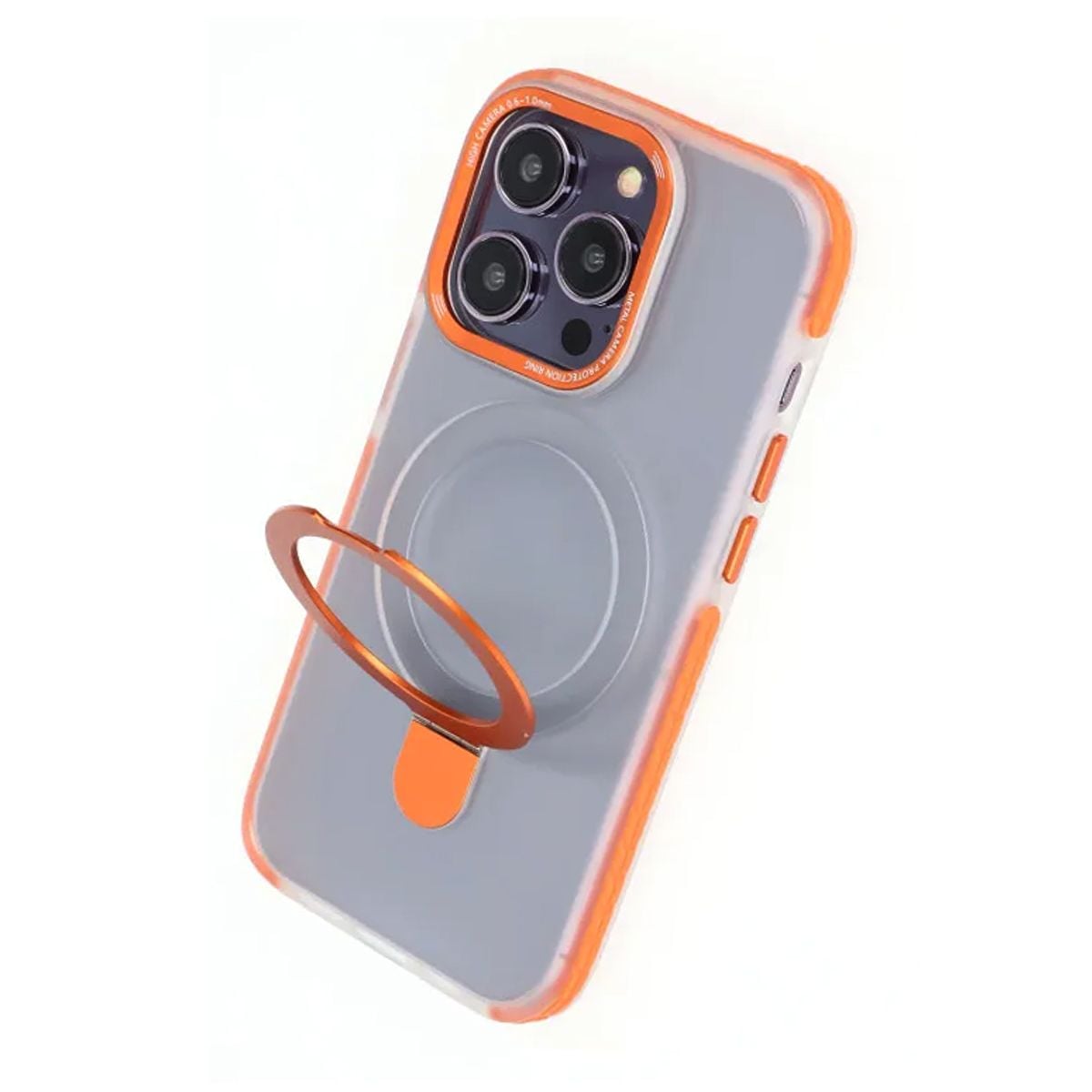 iPhone 15 Pro Max Mobilskal med Magsafe och Stativ - Orange image 8