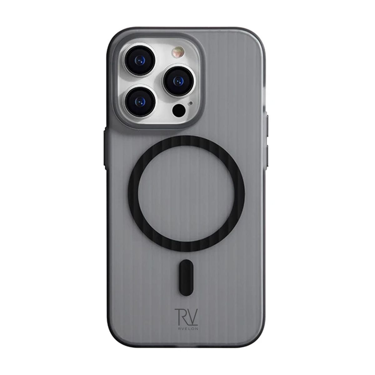 iPhone 15 Pro Max Mobilskal Korrugerad med Magsafe Rvelon - Grå image 2