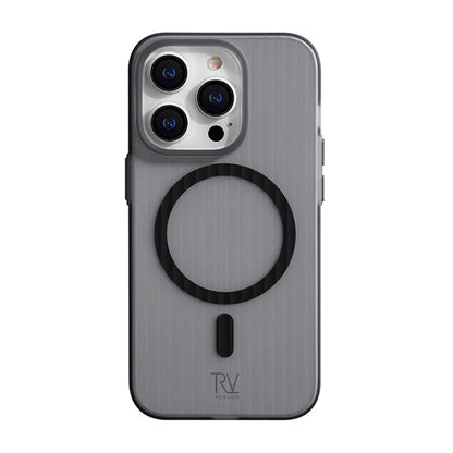 iPhone 15 Pro Max Mobilskal Korrugerad med Magsafe Rvelon - Grå image 2