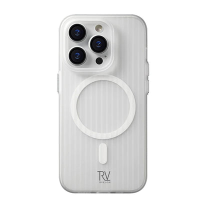 iPhone 15 Pro Max Mobilskal Korrugerad med Magsafe Rvelon - Vit image 2