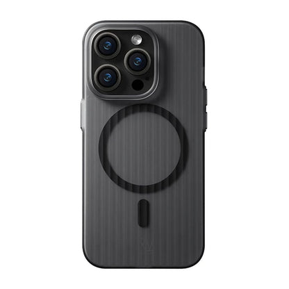 iPhone 15 Pro Mobilskal Korrugerad med Magsafe Rvelon - Svart image 2