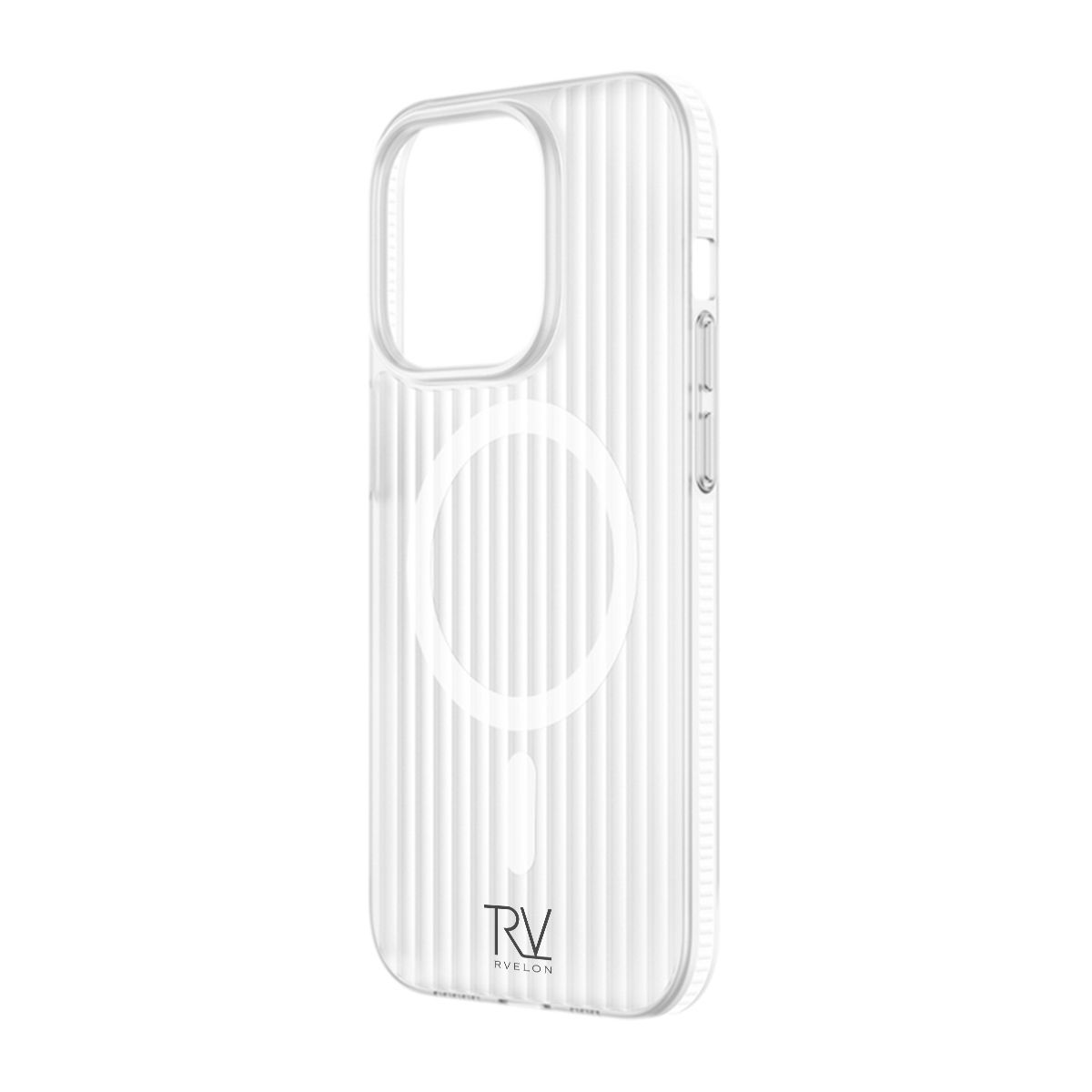 iPhone 15 Pro Mobilskal Korrugerad med Magsafe Rvelon - Vit image 4