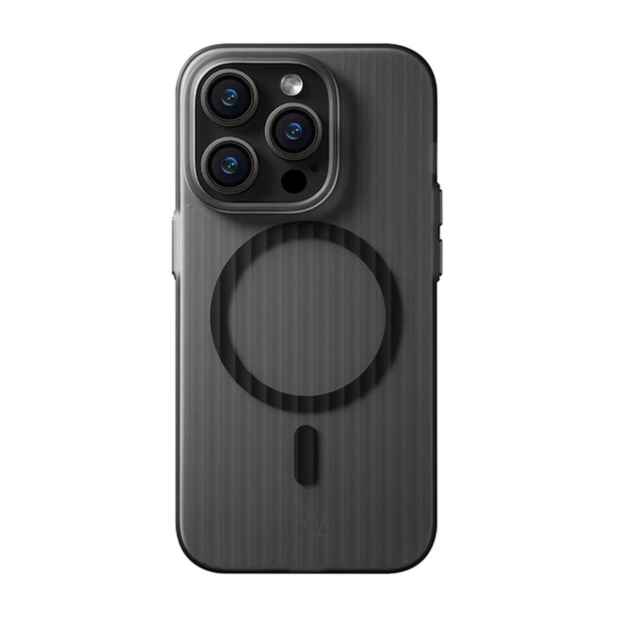 iPhone 14 Pro Max Mobilskal Korrugerad med Magsafe Rvelon - Svart image 2
