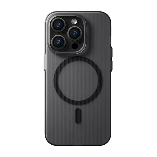 iPhone 14 Pro Max Mobilskal Korrugerad med Magsafe Rvelon - Svart image 2
