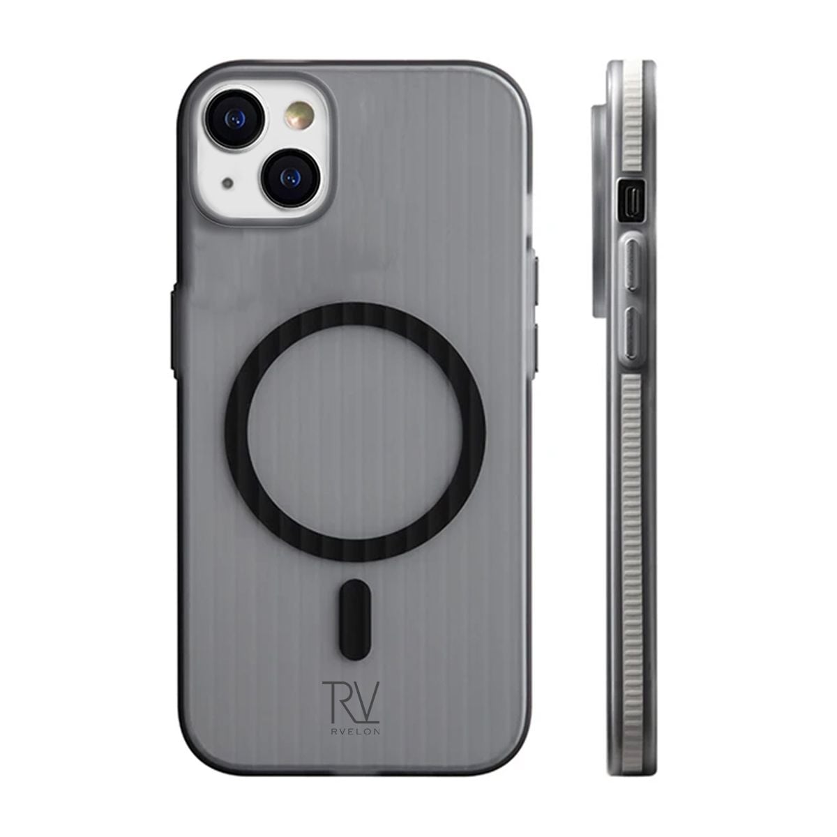 iPhone 13/14 Mobilskal Korrugerad med Magsafe Rvelon - Grå image 1