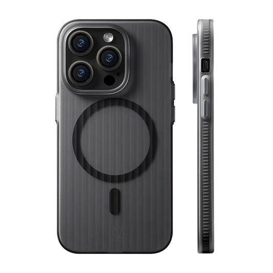 iPhone 12/12 Pro Mobilskal Korrugerad med Magsafe Rvelon - Svart image 1