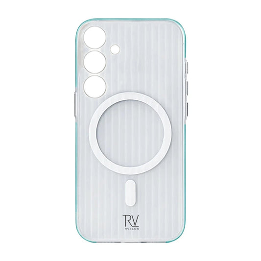 Samsung Galaxy S24 Mobilskal Korrugerad med Magnet Rvelon - Blå image 2