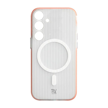 Samsung Galaxy S24 Mobilskal Korrugerad med Magnet Rvelon - Orange image 2