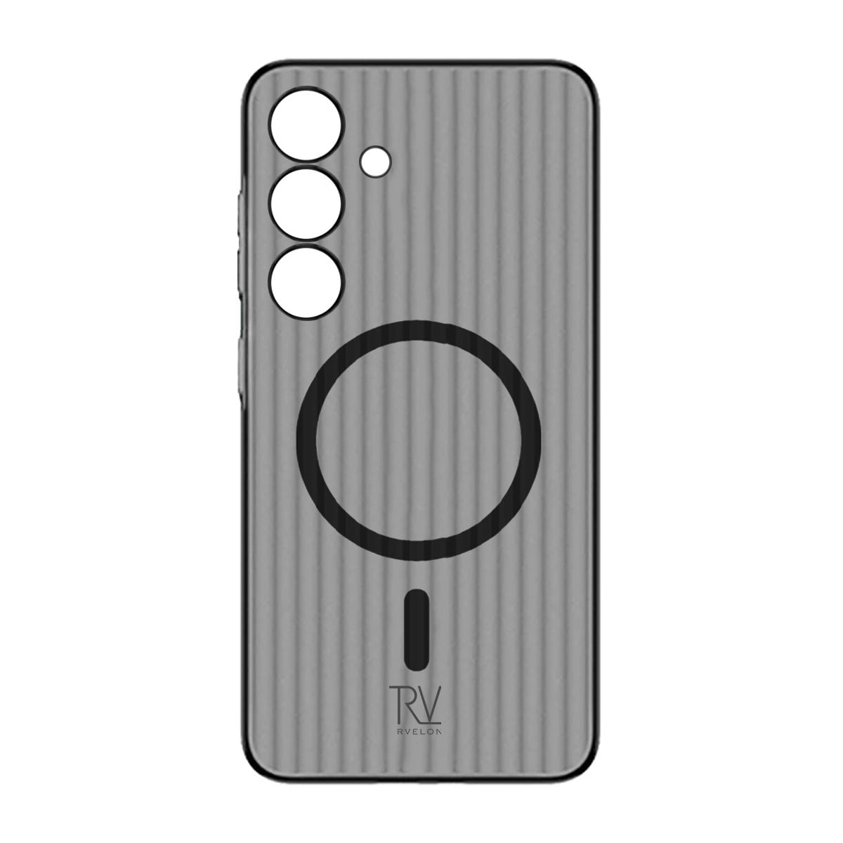 Samsung Galaxy S24 Plus Mobilskal Korrugerad med Magnet Rvelon - Svart image 2