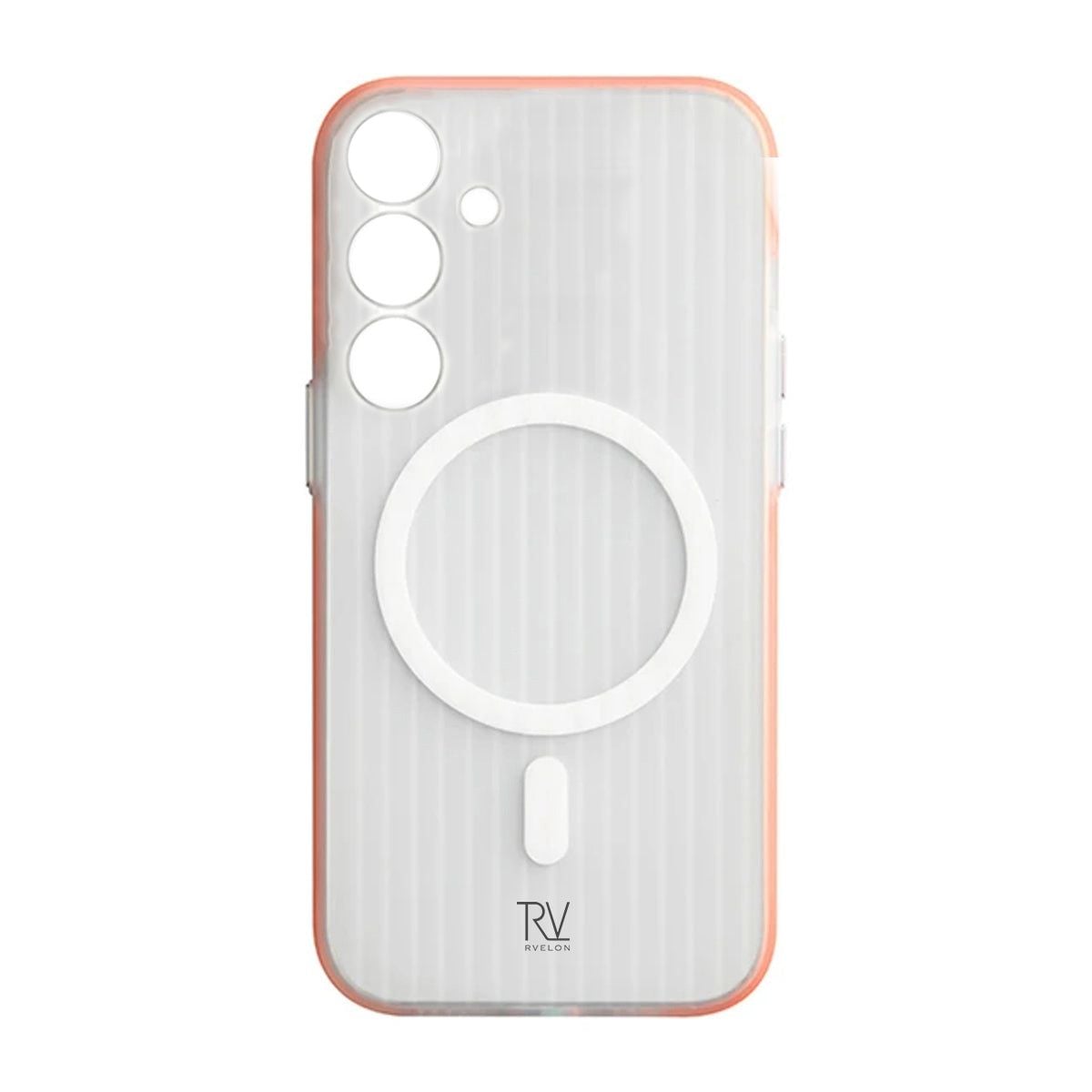Samsung Galaxy S24 Plus Mobilskal Korrugerad med Magnet Rvelon - Orange image 2