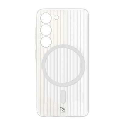 Samsung Galaxy S23 Mobilskal Korrugerad med Magnet Rvelon - Vit image 2