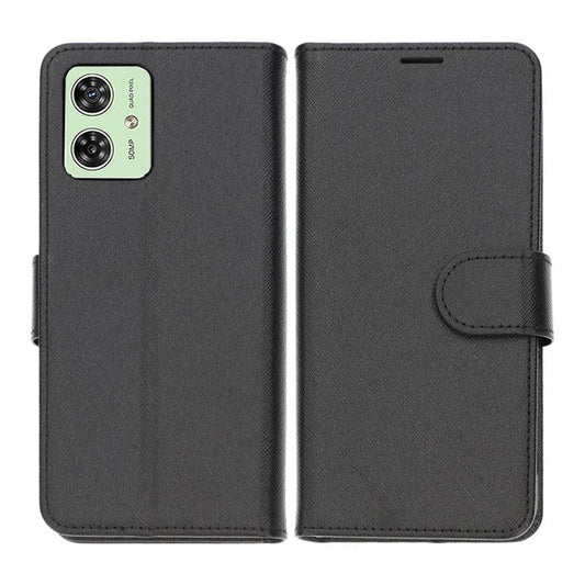 Motorola Moto G54 5G Plånboksfodral med Stativ - Svart image 1