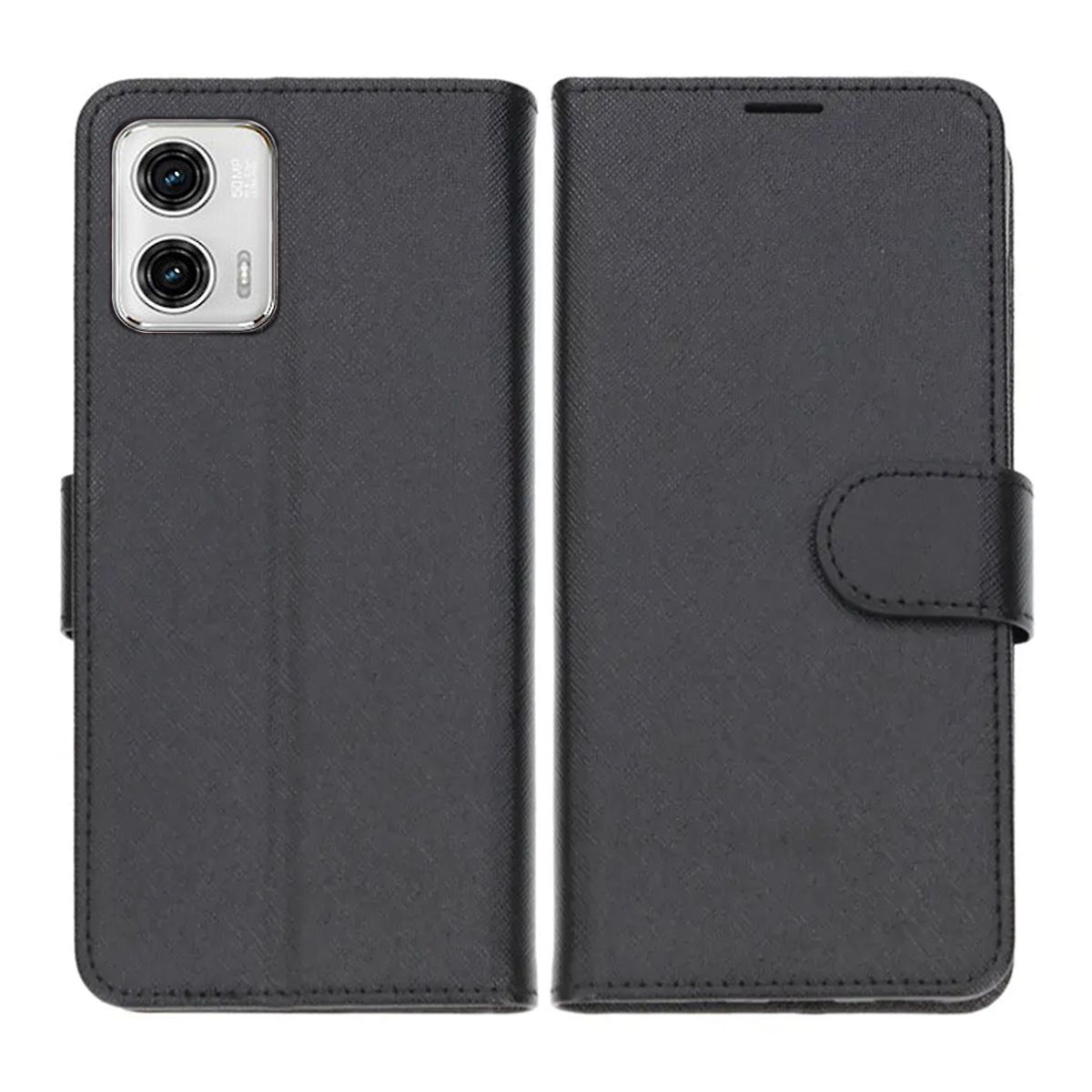 Motorola Moto G23 Plånboksfodral med Stativ - Svart image 1