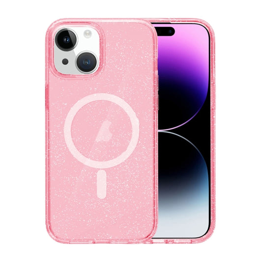 iPhone 15 Mobilskal Glitter Magsafe - Rosa image 1