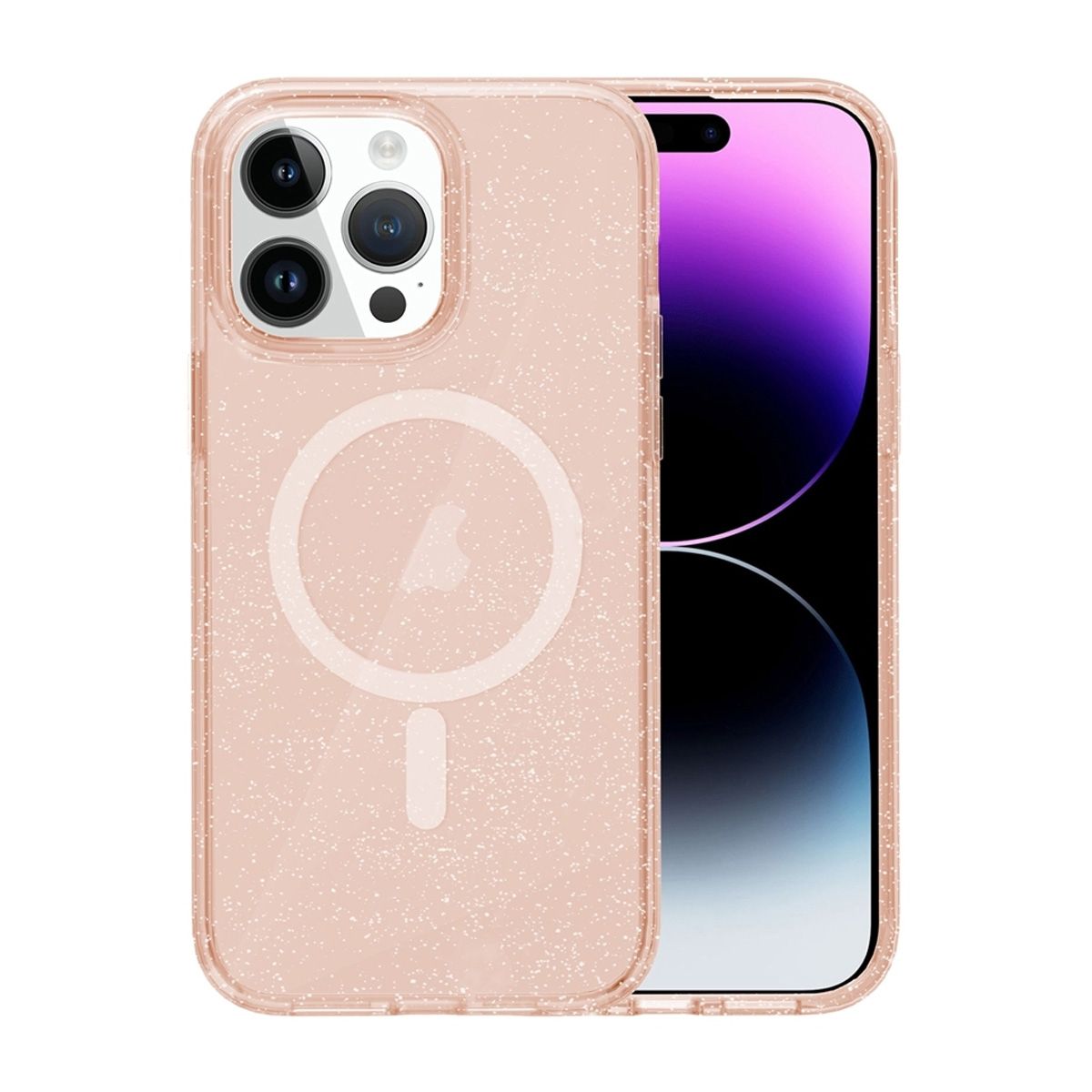 iPhone 14 Pro Mobilskal Glitter Magsafe - Guld image 1