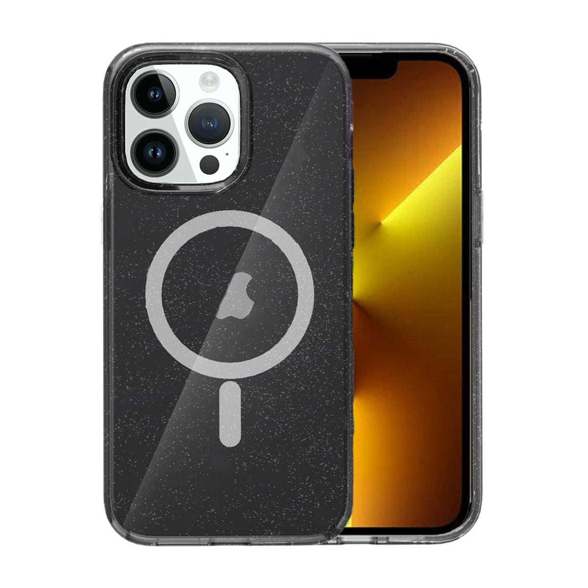 iPhone 13 Pro Mobilskal Glitter Magsafe - Svart image 1