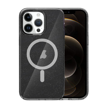 iPhone 12 Pro Max Mobilskal Glitter Magsafe - Svart image 1