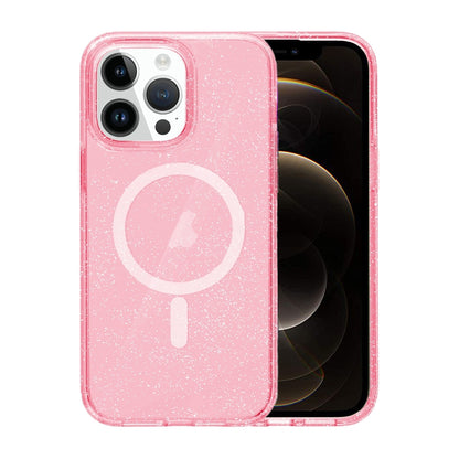 iPhone 12 Pro Max Mobilskal Glitter Magsafe - Rosa image 1