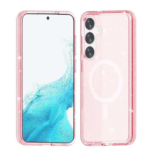 Samsung Galaxy S24 Plus Mobilskal Glitter Magsafe - Rosa image 1