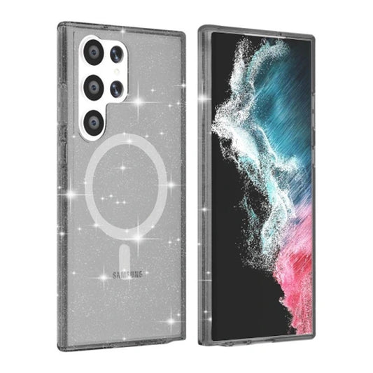 Samsung Galaxy S24 Ultra Mobilskal Glitter Magsafe - Svart image 1